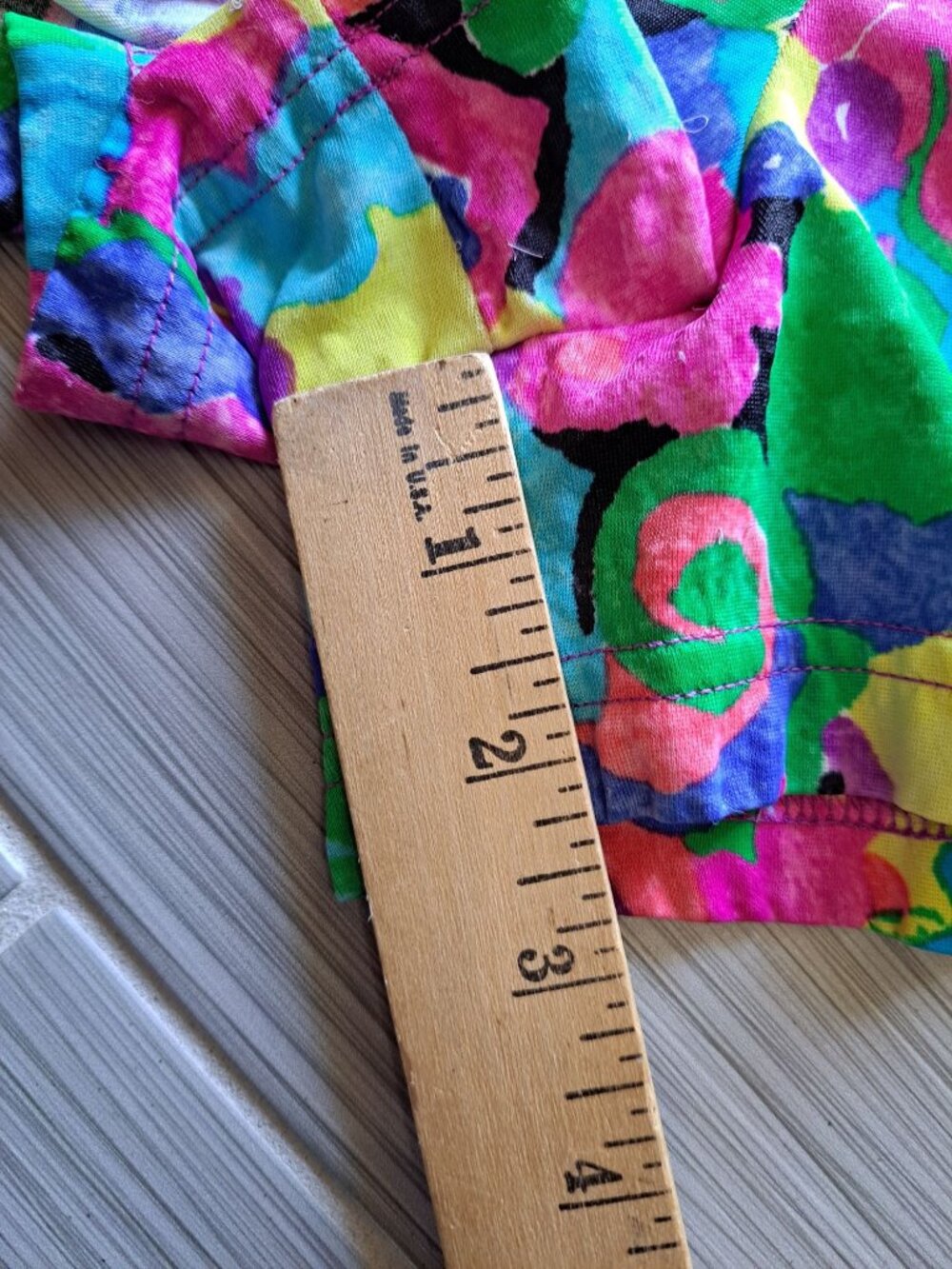 Vintage Colorful Abstract Neon Elastic Waist Shorts M USA Ocean Pacific OP - Picture 11 of 12
